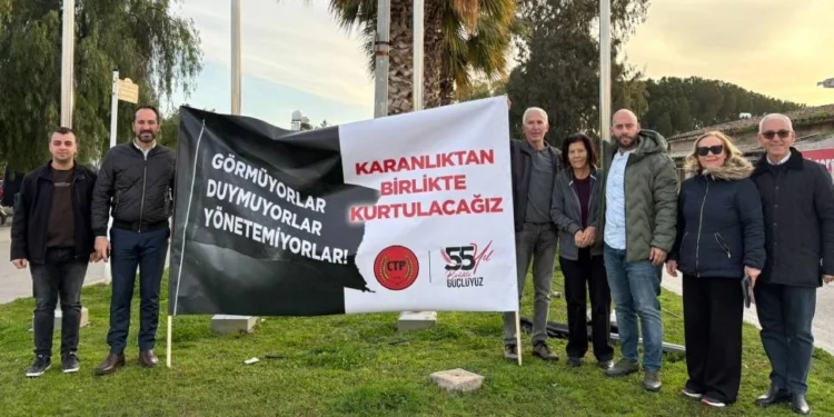 CTP’den 6 ilçede eş zamanlı eylem: Siyah bayraklar derinleşen karanlığa karşı yükselen bir itiraz