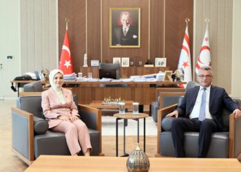 Cumhurbaşkanı Erhürman Türkiye Aile ve Sosyal Hizmetler Bakanı Göktaş’ı kabul etti