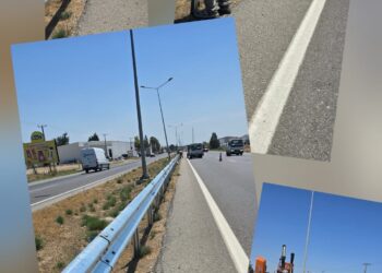 Lefkoşa-Güzelyurt ana yolunda oto korkuluk çakım işleri başladı