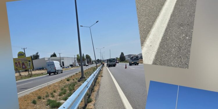 Lefkoşa-Güzelyurt ana yolunda oto korkuluk çakım işleri başladı